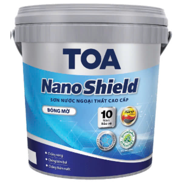 Sơn nước ngoại thất cao cấp TOA NanoShield (Bóng Mờ)