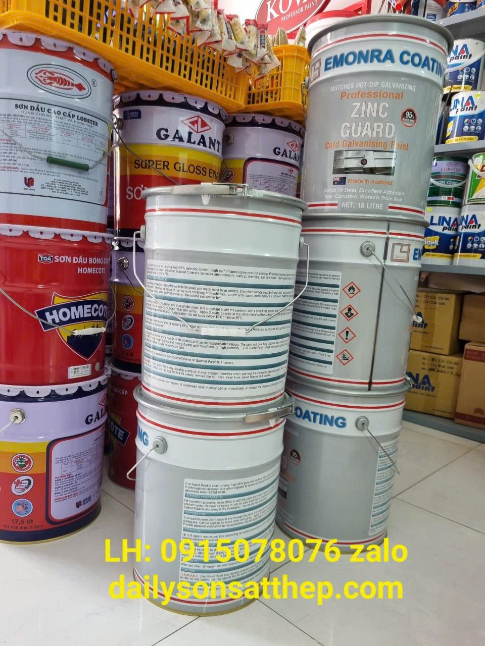 So sánh sơn ZG300 Emonra và sơn kẽm khác So sánh sơn ZG300 Emonra và sơn kẽm khác