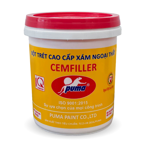BỘT TRÉT CAO CẤP XÁM NGOẠI THẤT – CEMFILLER 1 BỘT TRÉT CAO CẤP XÁM NGOẠI THẤT – CEMFILLER 1